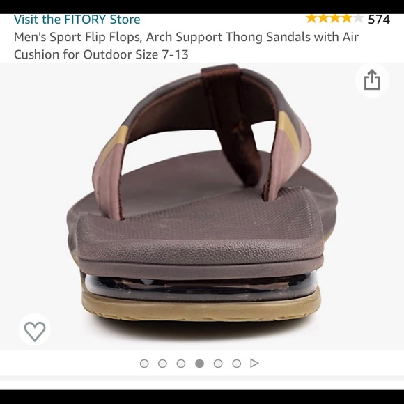 Mens 10 Fitory Sport Outdoor Flip Flops Outdoor New NWT - Picture 4 of 7